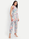 Women’s floral Sito jacket CB set with sleeveless jacket and matching pants