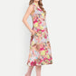 Women’s floral print sleeveless Suku midi dress with flared fit