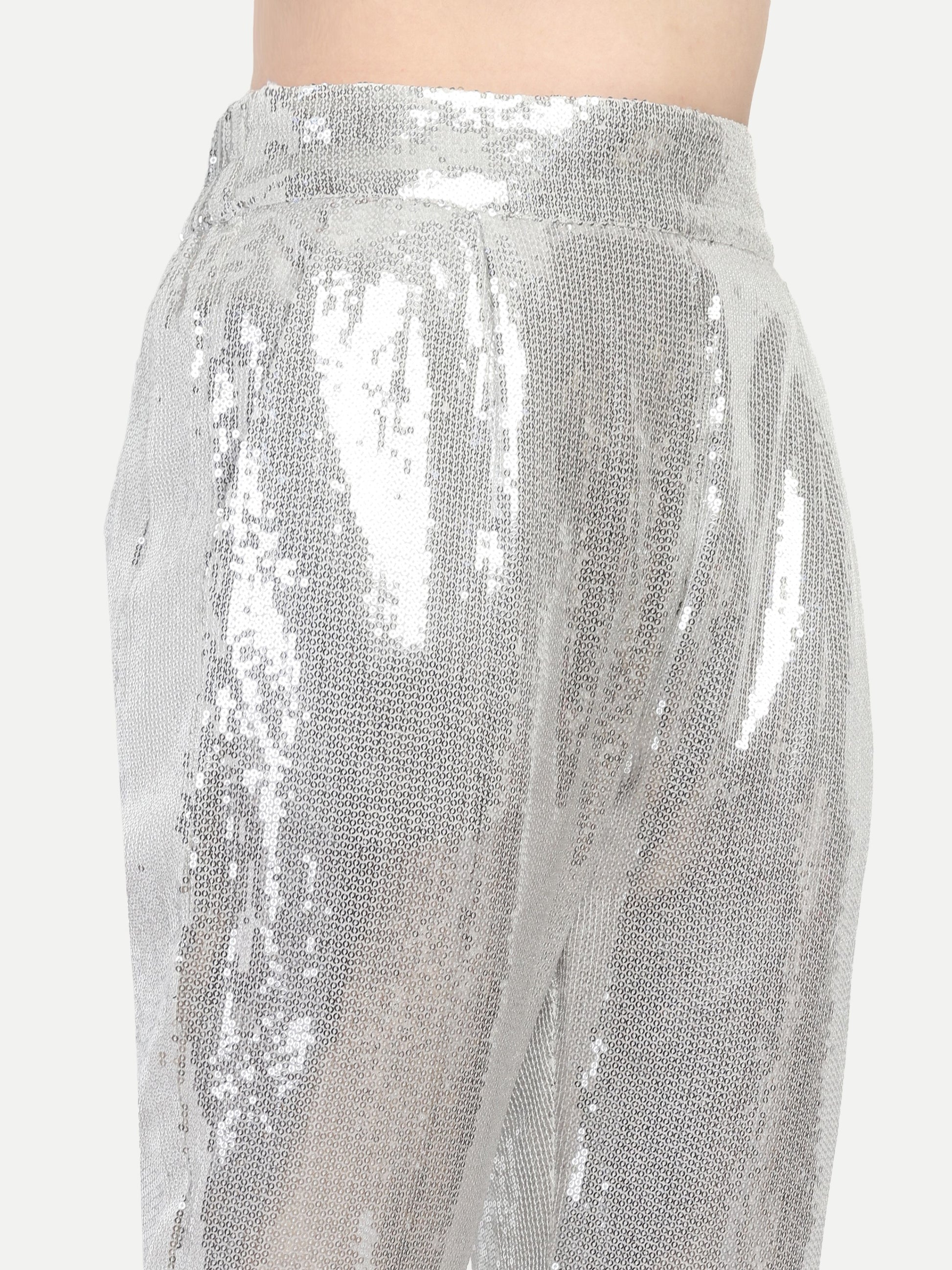 Jeena Pant women’s sequin bottomwear with stylish comfortable fit