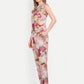 Luxury women’s multicolor Lino top with artistic print and elegant tailored fit
