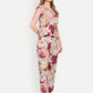 Luxury women’s multicolor Lino top with artistic print and elegant tailored fit