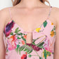 Luxury women’s pink floral Kuto midi dress with elegant flowy silhouette and premium design