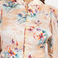 Women’s beige floral Saina dress with long sleeves, flowy maxi fit and elegant stylish design