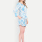 Women’s blue floral Chichi top with long sleeves and relaxed stylish fit