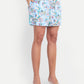 Women’s blue floral Chiki shorts with comfortable fit and summer style