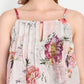 Women’s floral Lelo top CB set with sleeveless layered top and matching pants