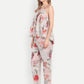 Women’s floral Lelo top CB set with sleeveless layered top and matching pants