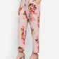 Women’s floral Natia pants with straight fit and high waist summer style