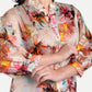 Women’s multicolor floral Latvia top with shirt style, relaxed fit and elegant stylish design