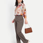 Women’s multicolor floral Latvia top with shirt style, relaxed fit and elegant stylish design