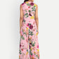 Women’s pink floral Neno top CB set with sleeveless top and matching wide-leg pants