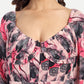 Women’s pink floral Zoe dress with long sleeves, flowy maxi fit and elegant stylish design
