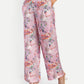 Women’s pink printed Isla pants with straight fit and elegant stylish design