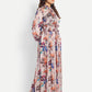 Women’s floral Pouline dress with long sleeves, flowy maxi fit and elegant stylish design