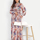 Women’s floral Pouline dress with long sleeves, flowy maxi fit and elegant stylish design