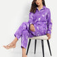 Women’s purple printed Jaila shirt with long sleeves and relaxed stylish fit
