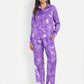 Women’s purple printed Jaila shirt with long sleeves and relaxed stylish fit