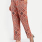 Women’s Red Printed Kedia Pants – Stylish Straight Fit | Trendland